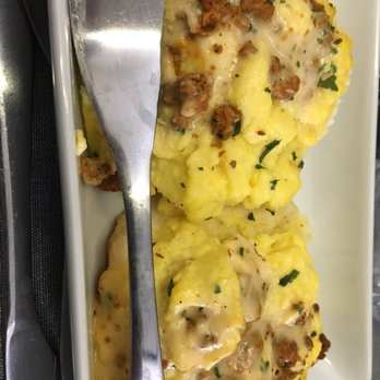 American Airlines - Breakfast First Class: open face breakfast sandwich, eggs with sausage on muffin - Airlines Near Me - Arlington, Virginia American Airlines - Breakfast First Class: open face breakfast sandwich, eggs with sausage on muffin - Airlines Near Me - Arlington, Virginia