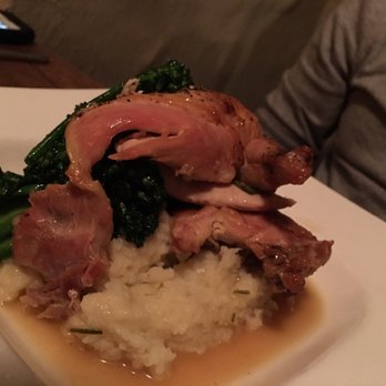Robins Restaurant - My son's 1/2 Jidori Chicken w/rosemary mash potatoes and garlic wilted kale - New American Near Me - Cambria, California Robins Restaurant - My son's 1/2 Jidori Chicken w/rosemary mash potatoes and garlic wilted kale - New American Near Me - Cambria, California
