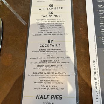 Pie Tap Pizza + Rotisserie + Bar - Happy hour menu - Pizza Near Me - Fort Worth, Texas Pie Tap Pizza + Rotisserie + Bar - Happy hour menu - Pizza Near Me - Fort Worth, Texas