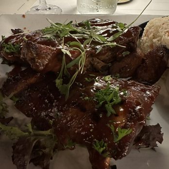 Cafe Bernie - Closeup of their guava bbq ribs - Beer, Wine & Spirits Near Me - Miami Beach, Florida