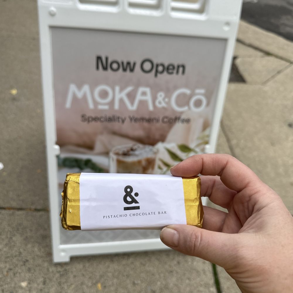 Moka & Co - They have the pistachio chocolate bar!!!! - Coffee & Tea Near Me - Ann Arbor, Michigan Moka & Co - They have the pistachio chocolate bar!!!! - Coffee & Tea Near Me - Ann Arbor, Michigan