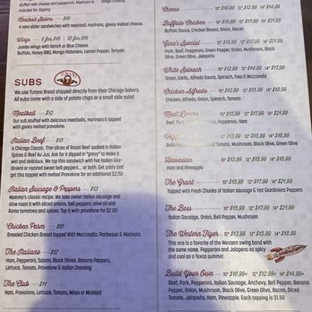 Gina's Pizzaria - Menu - Pizza Near Me - Burleson, Texas