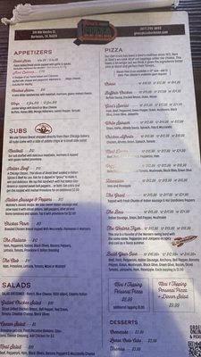 Menu photo 3 Gina's Pizzaria Burleson, TX
