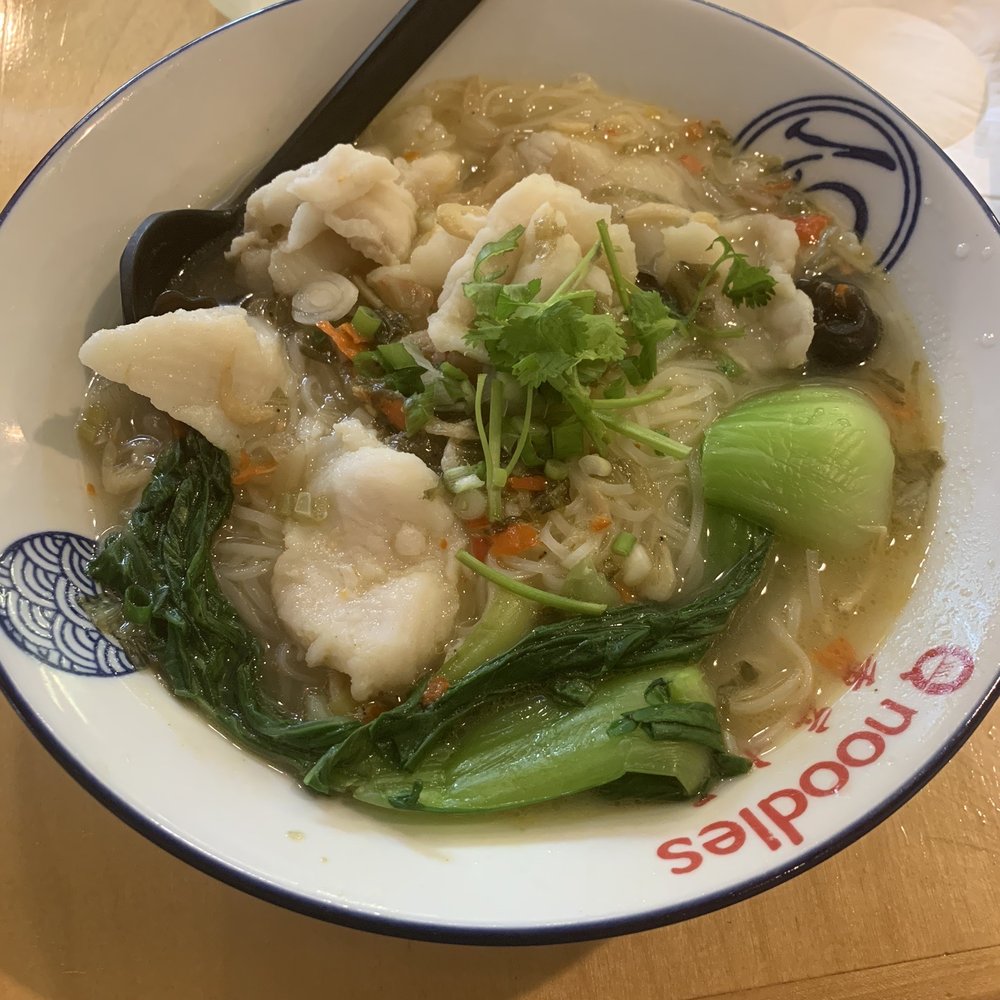 Q Noodles - Flounder with Sour Pickled Cabbage Noodle Soup for Rice Noodle - Noodles Near Me - Cary, North Carolina Q Noodles - Flounder with Sour Pickled Cabbage Noodle Soup for Rice Noodle - Noodles Near Me - Cary, North Carolina