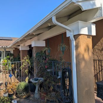 Restore & Construct - Replaced some wood/ trim and repainted.also the brand new gutters - Roofing Near Me - Carson, California