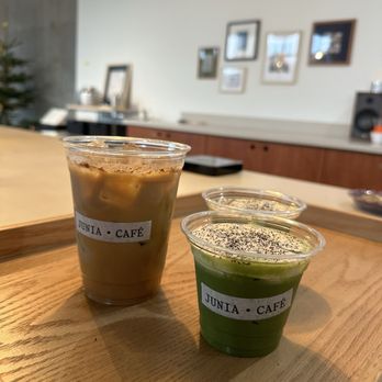 Junia Café - Orange coffee and early gray matcha - Coffee & Tea Near Me - Gardena, California Junia Café - Orange coffee and early gray matcha - Coffee & Tea Near Me - Gardena, California