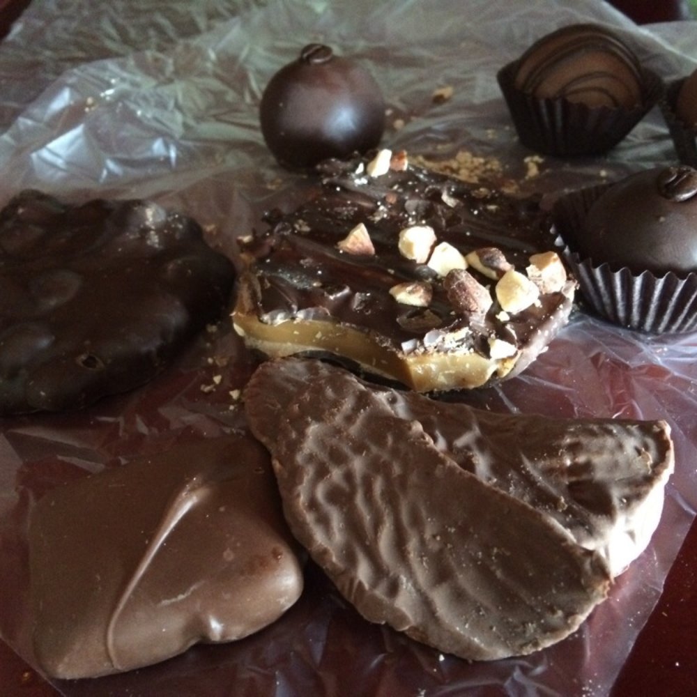 Chocolate Dude - Truffle assortment along with toffee and peanut cluster and caramel - Coffee & Tea Near Me - Albuquerque, New Mexico Chocolate Dude - Truffle assortment along with toffee and peanut cluster and caramel - Coffee & Tea Near Me - Albuquerque, New Mexico