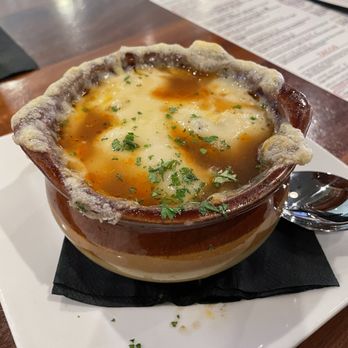 Raillery Public House - French onion soup - delicious - Salad Near Me - Franklin, Massachusetts