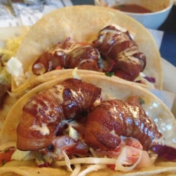 Zapata's - Bacon wrapped shrimp with cabbage - corn tortillas - Mexican Near Me - Charlotte, North Carolina Zapata's - Bacon wrapped shrimp with cabbage - corn tortillas - Mexican Near Me - Charlotte, North Carolina