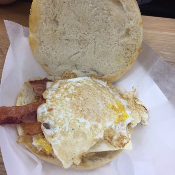Trackside Deli - Bacon egg and cheese on hard roll - Delis Near Me - Rockfall, Connecticut