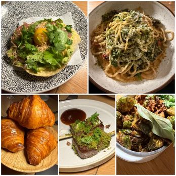 Ember & Rye - Ahi Tuna Tostada, Crab & Lobster Bucanti, A5 Wagyu Skewers & Brussels Sprouts. - Seafood Near Me - Carlsbad, California