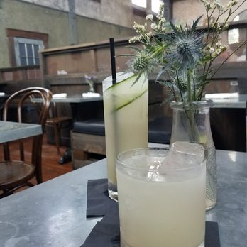 The Ice Plant - Exit to Eden (right, a bit for spicy, but the candied red bell pepper in there was awesome). Tropical Contact High (left, sweet and sour) - Cocktail Bars Near Me - St. Augustine, Florida