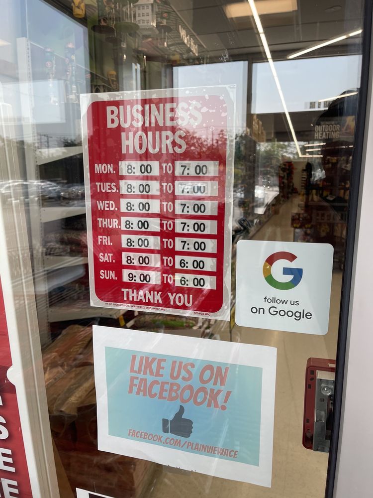 SCHAEFER’S ACE HARDWARE Updated September 2024 1050 Old Country Rd