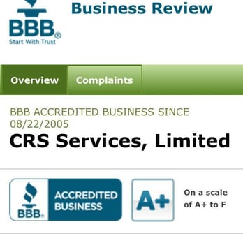 CRS Services Limited - We have an A+ because they don't have A+++ as a possible score. So we settle and put up with it because the BBB provides a gr... - Security Systems Near Me - Henderson, Nevada CRS Services Limited - We have an A+ because they don't have A+++ as a possible score. So we settle and put up with it because the BBB provides a gr... - Security Systems Near Me - Henderson, Nevada