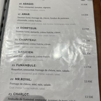 La Crêpe Rit du Clown - Menu - Creperies Near Me - Paris, 75 La Crêpe Rit du Clown - Menu - Creperies Near Me - Paris, 75