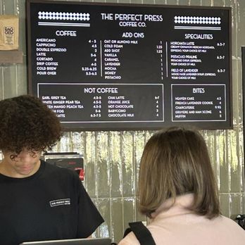 The Perfect Press Coffee - Menu: some change with the season - Coffee & Tea Near Me - Tampa, Florida The Perfect Press Coffee - Menu: some change with the season - Coffee & Tea Near Me - Tampa, Florida