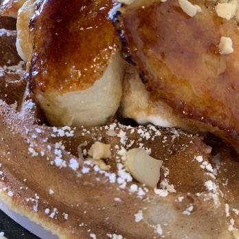 Sugar Rush Cafe - Coconut Belgium waffle close up - Breakfast & Brunch Near Me - Walnut, California