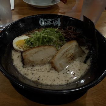 Onoya Ramen - Tonkatsu Black with half an egg - Ramen Near Me - Honolulu, Hawaii Onoya Ramen - Tonkatsu Black with half an egg - Ramen Near Me - Honolulu, Hawaii