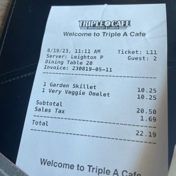 Triple A Cafe - 8-19-2023 - Breakfast & Brunch Near Me - Fort Worth, Texas