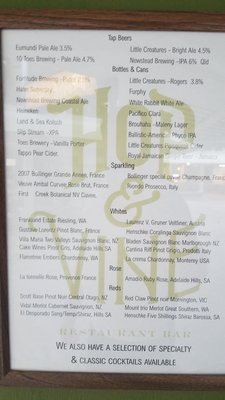 Menu photo 1 Hop & Vine Noosa Heads, QLD