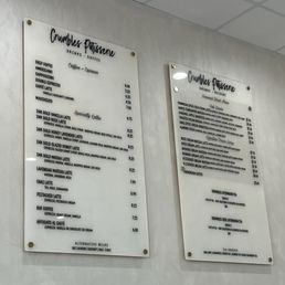 Menu and seasonal menu