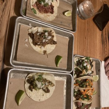 Bartaco - Tacos - chicken verde, chorizo, mushroom, sesame ribeye, roasted duck, glazed pork - Tacos Near Me - Raleigh, North Carolina Bartaco - Tacos - chicken verde, chorizo, mushroom, sesame ribeye, roasted duck, glazed pork - Tacos Near Me - Raleigh, North Carolina