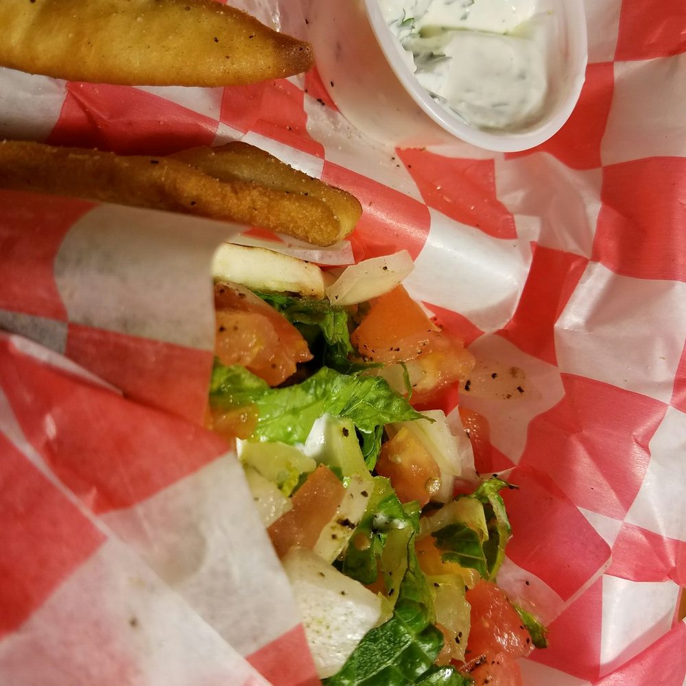 Pitaria Express - Beef Kofta with pita fries YUM - Greek Near Me - Tallahassee, Florida Pitaria Express - Beef Kofta with pita fries YUM - Greek Near Me - Tallahassee, Florida