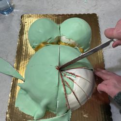 Happy Cake - In hindsight, probably should NOT have gone with strawberry filling....