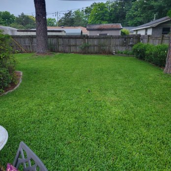 Tailor Made Lawns - a lawn with a table and chairs - Pest Control Near Me
