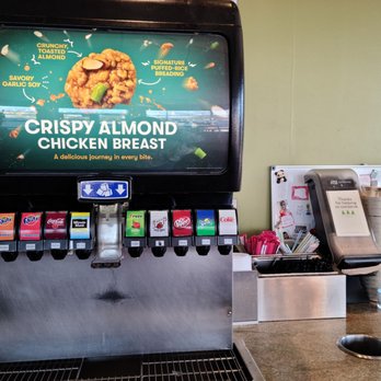 Panda Express - The other part of the drink station with open straws - Chinese Near Me - Dekalb, Illinois
