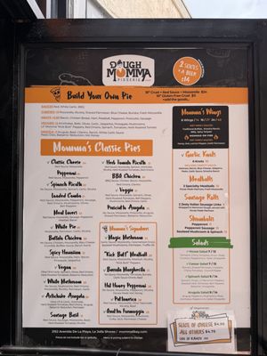 Menu photo 1 Dough Momma Pizzeria Playa La Jolla, CA