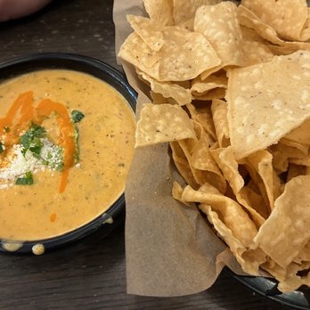 Torchy's Tacos - Thin, runny queso. Liked the chips, though! - Tacos Near Me - Austin, Texas