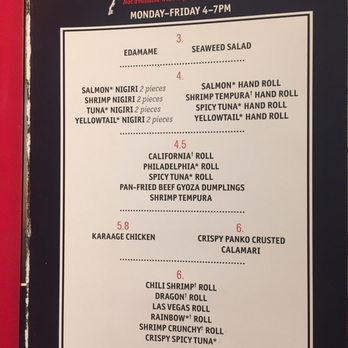 Benihana - Lombard - 4-7pm happy hour menu weekdays - Sushi Bars Near Me - Lombard, Illinois Benihana - Lombard - 4-7pm happy hour menu weekdays - Sushi Bars Near Me - Lombard, Illinois