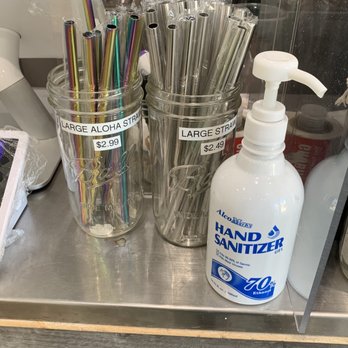 Teapresso Bar - Salt Lake - Reusable straws for sale and hand sanitizer - Bubble Tea Near Me - Honolulu, Hawaii