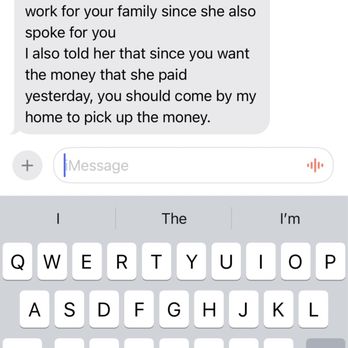 Michelle’s Cleaning Services - Threatening my husband that she will leave a bad review on his business if this review isn't taken off - Home Cleaning Near Me Michelle’s Cleaning Services - Threatening my husband that she will leave a bad review on his business if this review isn't taken off - Home Cleaning Near Me