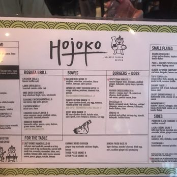 Hojoko - Dinner menu - Japanese Near Me - Boston, Massachusetts