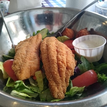 Flying Fish - Fried catfish salad - Seafood Near Me - Little Rock, Arkansas
