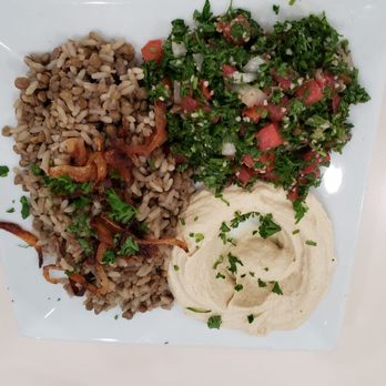 Noura Cafe - Trio salad plate - Middle Eastern Near Me - Jacksonville, Florida Noura Cafe - Trio salad plate - Middle Eastern Near Me - Jacksonville, Florida