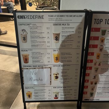 Cha Redefine - menu - Coffee & Tea Near Me - San Gabriel, California