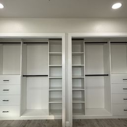 Master bedroom side by side closet Master bedroom side by side closet