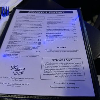The 5 Point Café - Appetizer and beverage menu - Dive Bars Near Me - Seattle, Washington The 5 Point Café - Appetizer and beverage menu - Dive Bars Near Me - Seattle, Washington