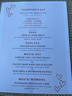 Menu photo 4 Moa Moa Kapaa, HI