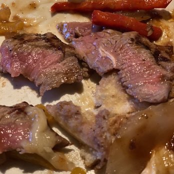 Tarpy's Roadhouse - Open faced my steak revealed. Move away all the extras on top to show  all the gristle. - New American Near Me - Monterey, California