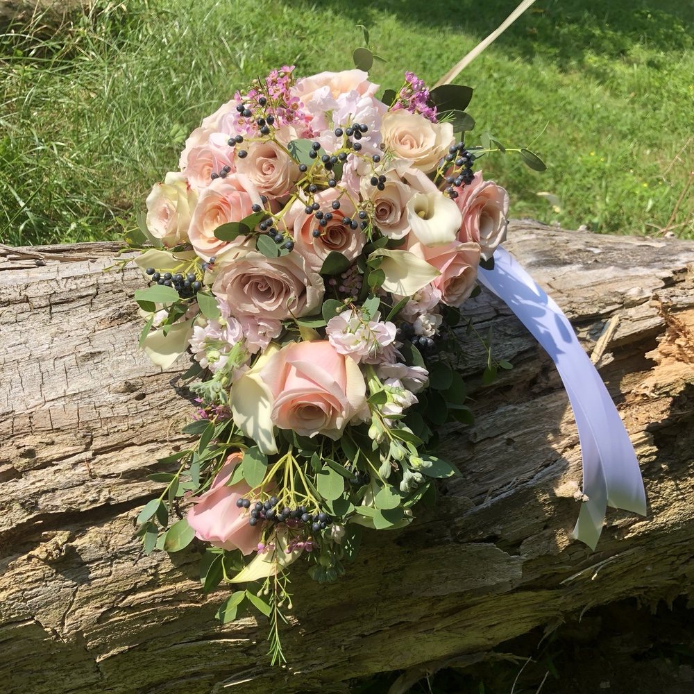 ABC Trade Flowers - Cascading bridal bouquet - Florists Near Me - Briarwood, New York