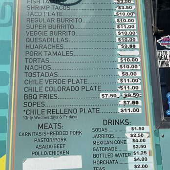 La Esperanza Taco Truck - Menu as of 8/25 - Food Trucks Near Me - San Andreas, California La Esperanza Taco Truck - Menu as of 8/25 - Food Trucks Near Me - San Andreas, California