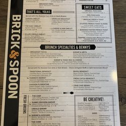 Brick & Spoon - Orlando - Menu