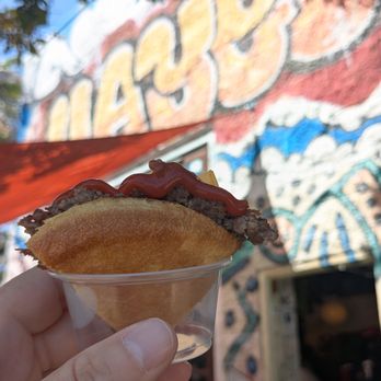 Hayes Burger - Taste of Barrio Logan sample burger - Burgers Near Me - San Diego, California Hayes Burger - Taste of Barrio Logan sample burger - Burgers Near Me - San Diego, California