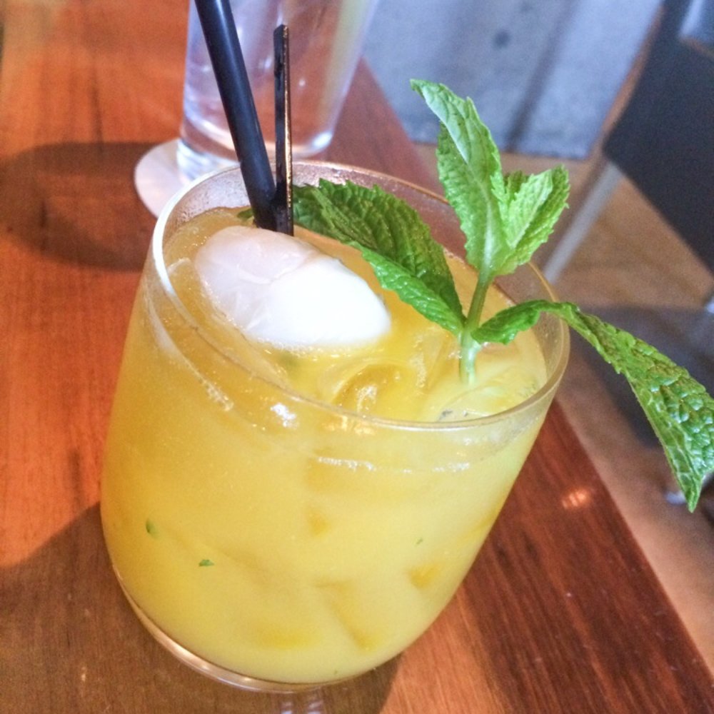 Morimoto Napa - Mango punch with green tea vodka and mint! - Japanese Near Me - Napa, California