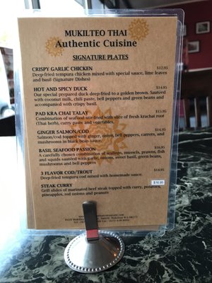 Menu photo 2 Mukilteo Thai Restaurant Mukilteo, WA Menu photo 2 Mukilteo Thai Restaurant Mukilteo, WA