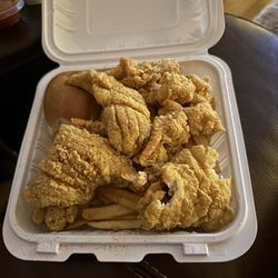 Plaza Fish Market - Whiting and medium shrimp lunch! Yummy!